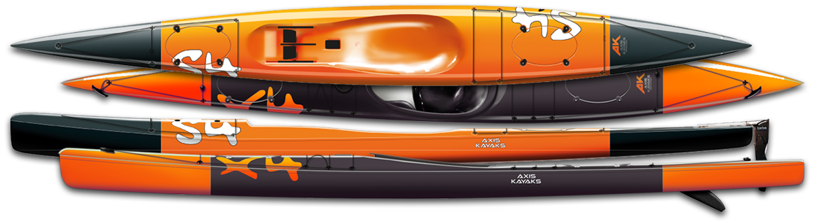 A kayak-surfski hybrid
